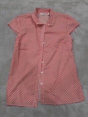 Liz Claiborne Geometric Button-Up Blouse
